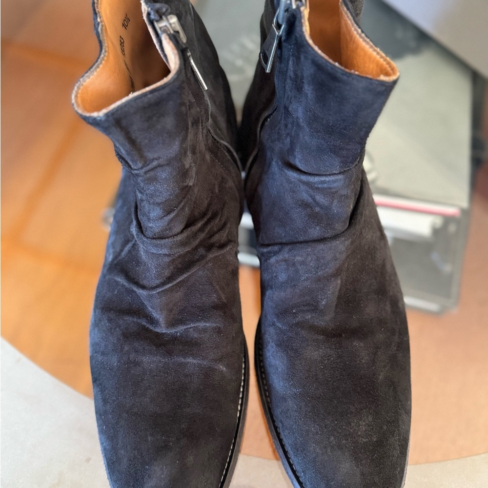 John Varvatos Morrison Sharpei Men's Black Suede Ankle Boots Size 11 - Picture 5 of 14